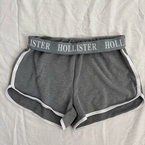 Hollister Heather Gray Shorts with White Logo y2k